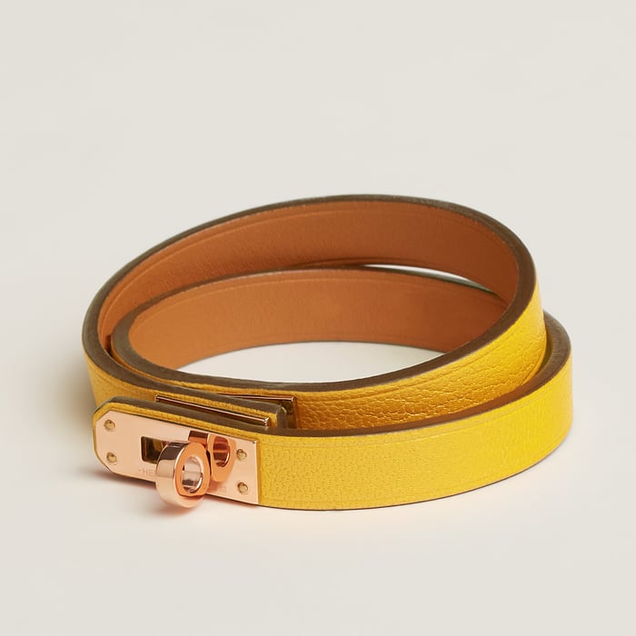Jaune De Naples Mini Kelly Double Tour Bracelet