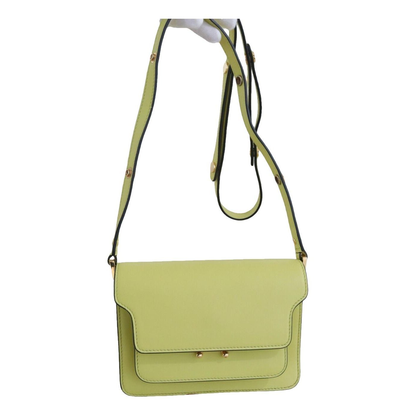 Trunk leather crossbody bag