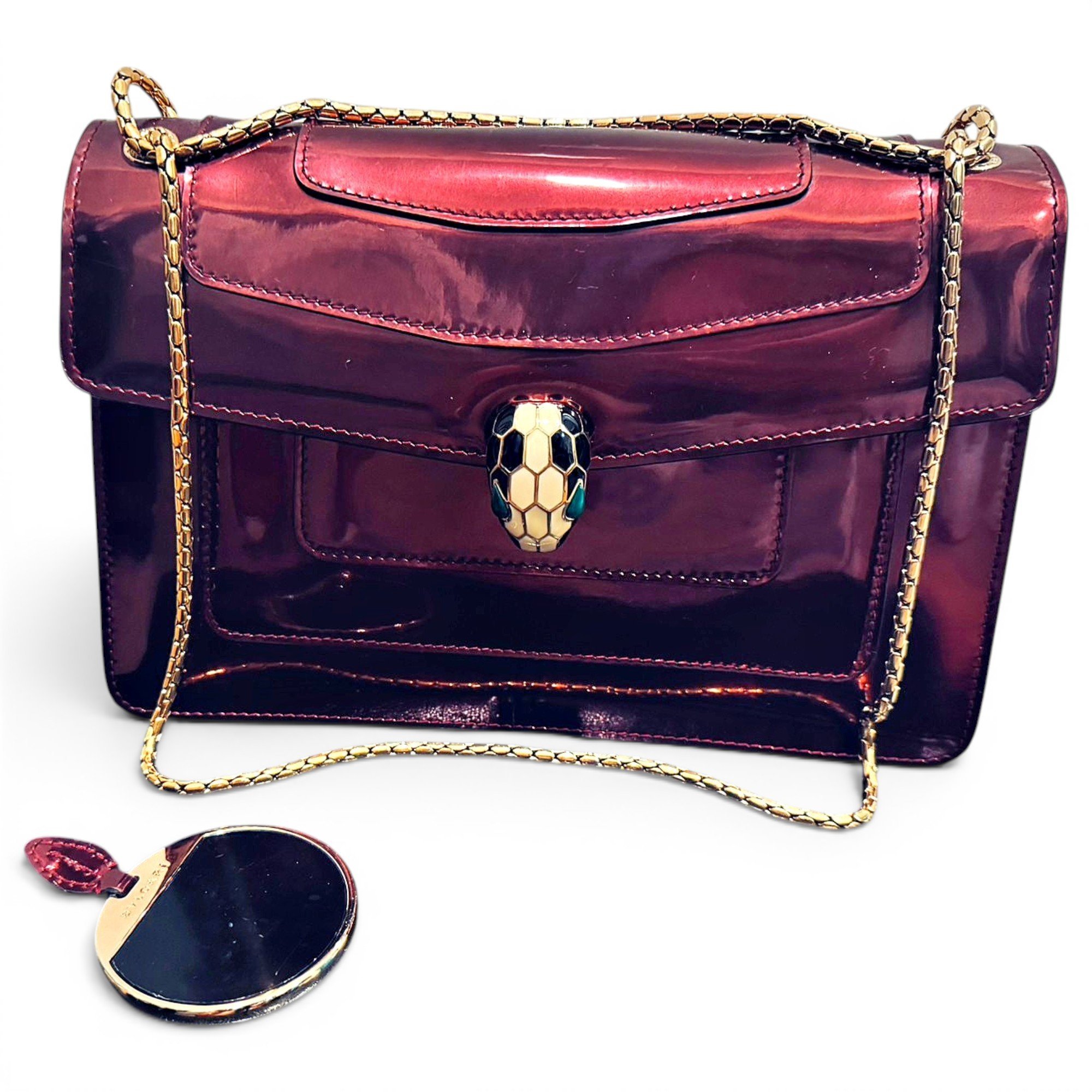 Serpenti leather handbag