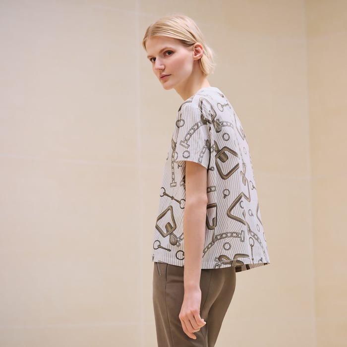 Blanc Naturel "Effet Kaleidoscope" Boxy Fit T-shirt