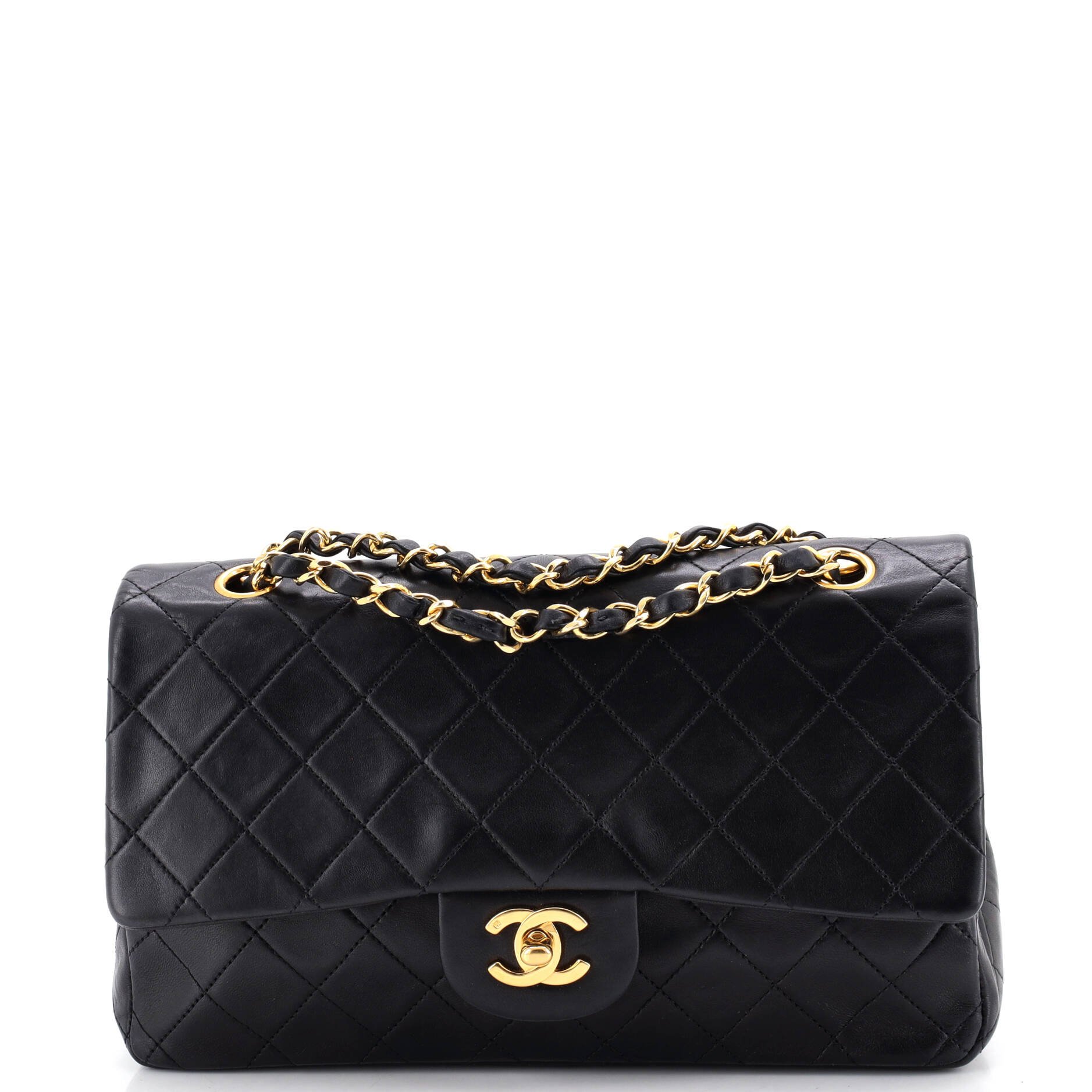 Vintage Classic Double Flap Bag Quilted Lambskin Medium