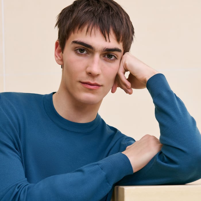 Bleu Turquin "Detail H" Crewneck Sweater