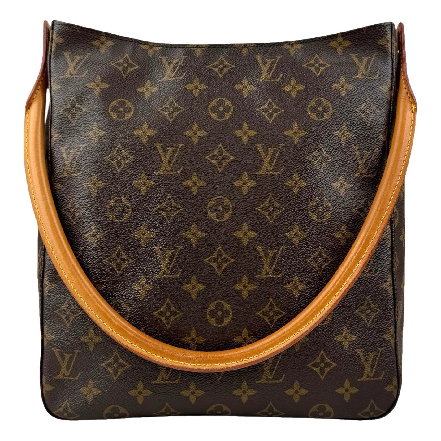 Looping leather handbag