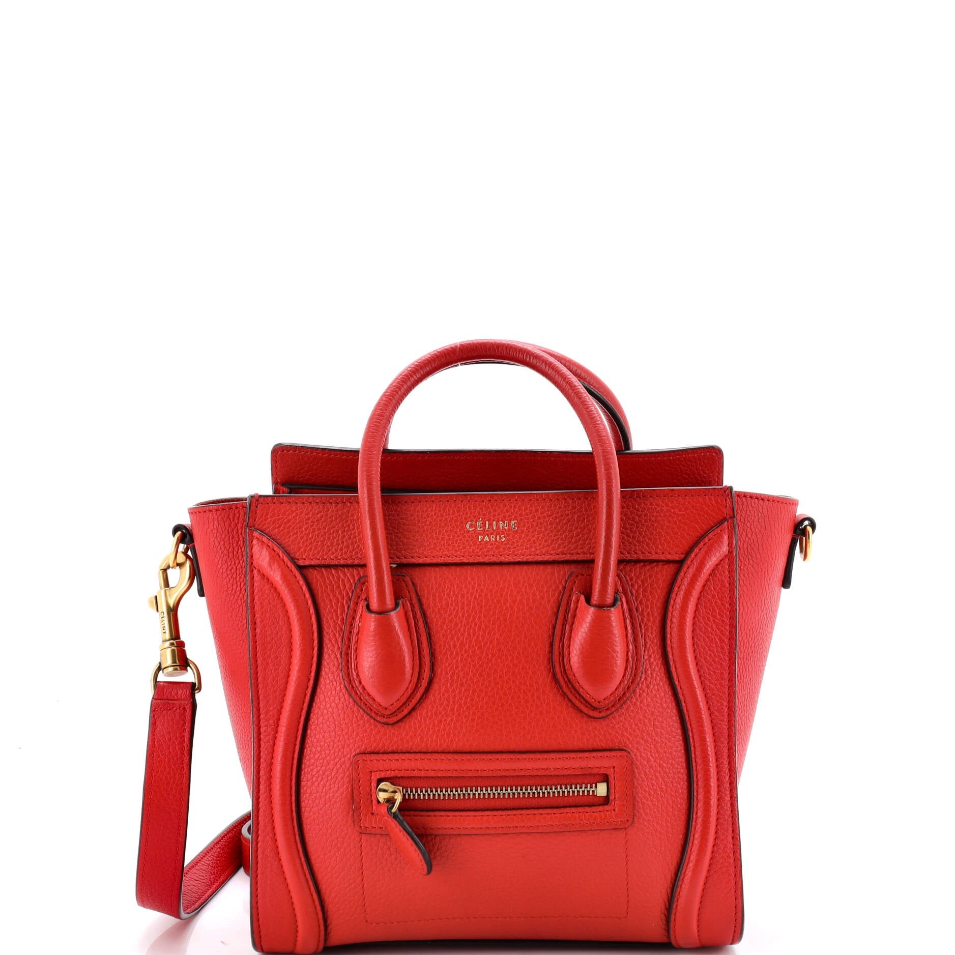Luggage Bag Grainy Leather Nano