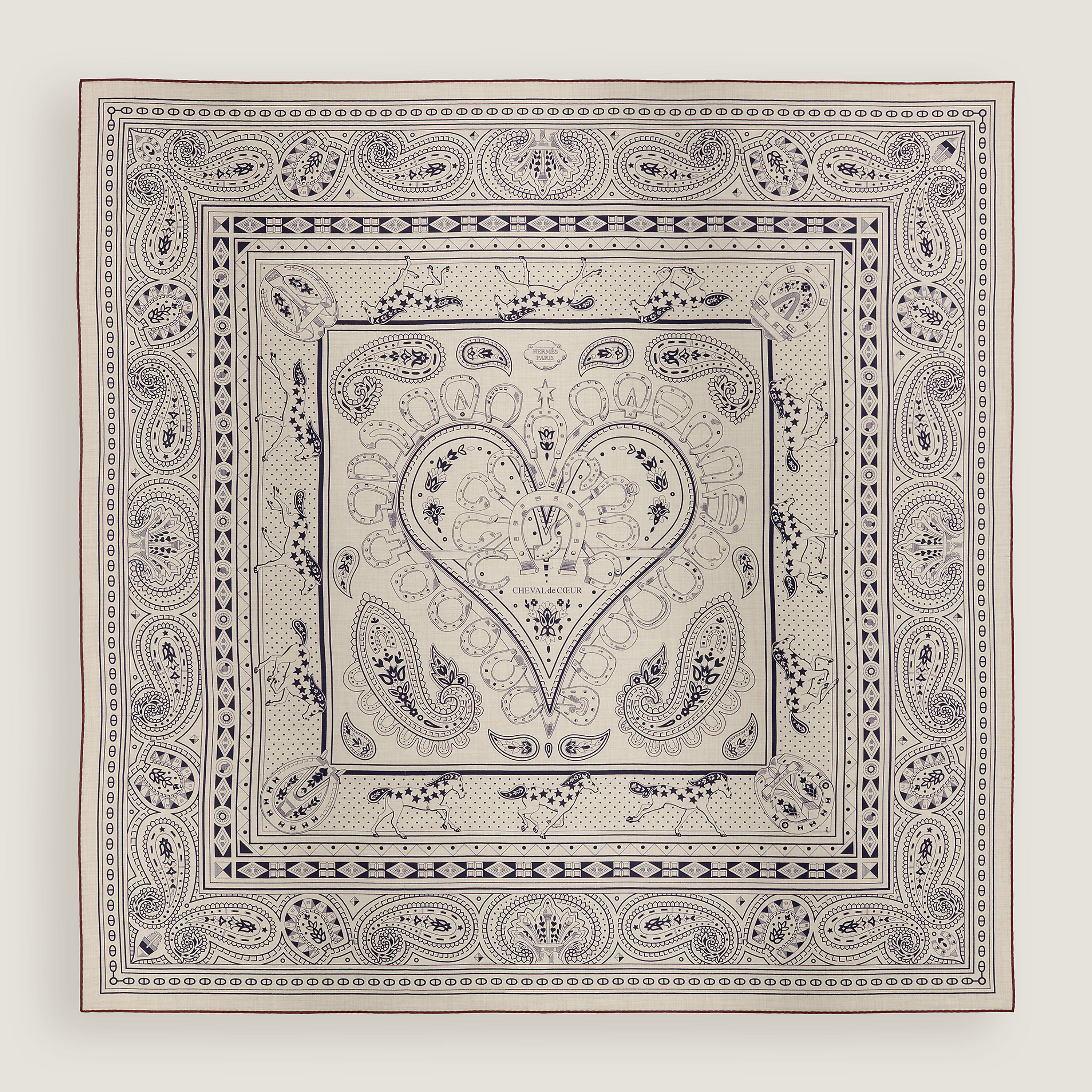 Cheval de Coeur Bandana shawl 140