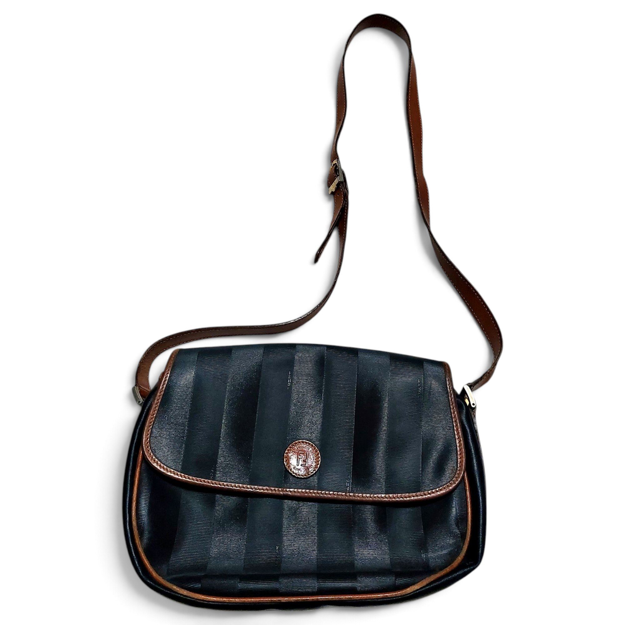 Fendi Double F leather crossbody bag