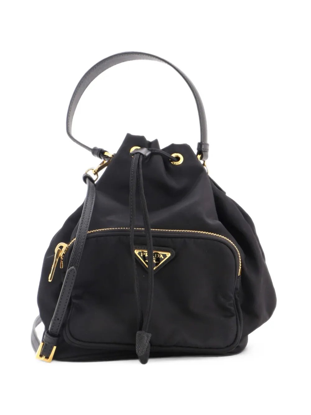 Drawstring Tessuto Small bucket bag