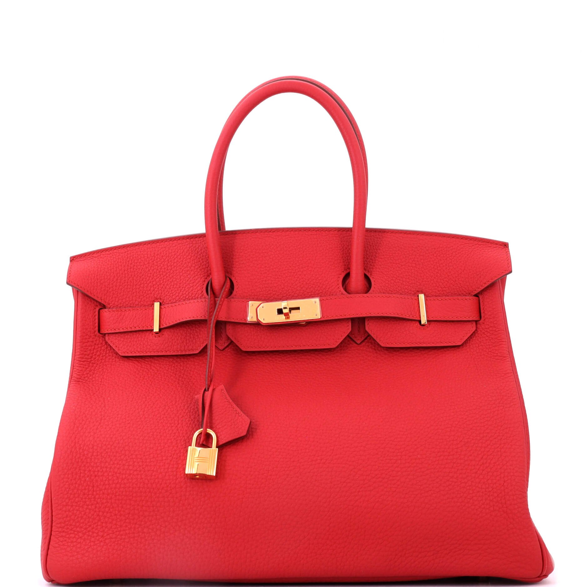 Birkin Handbag Vermillon Togo with Gold Hardware 35