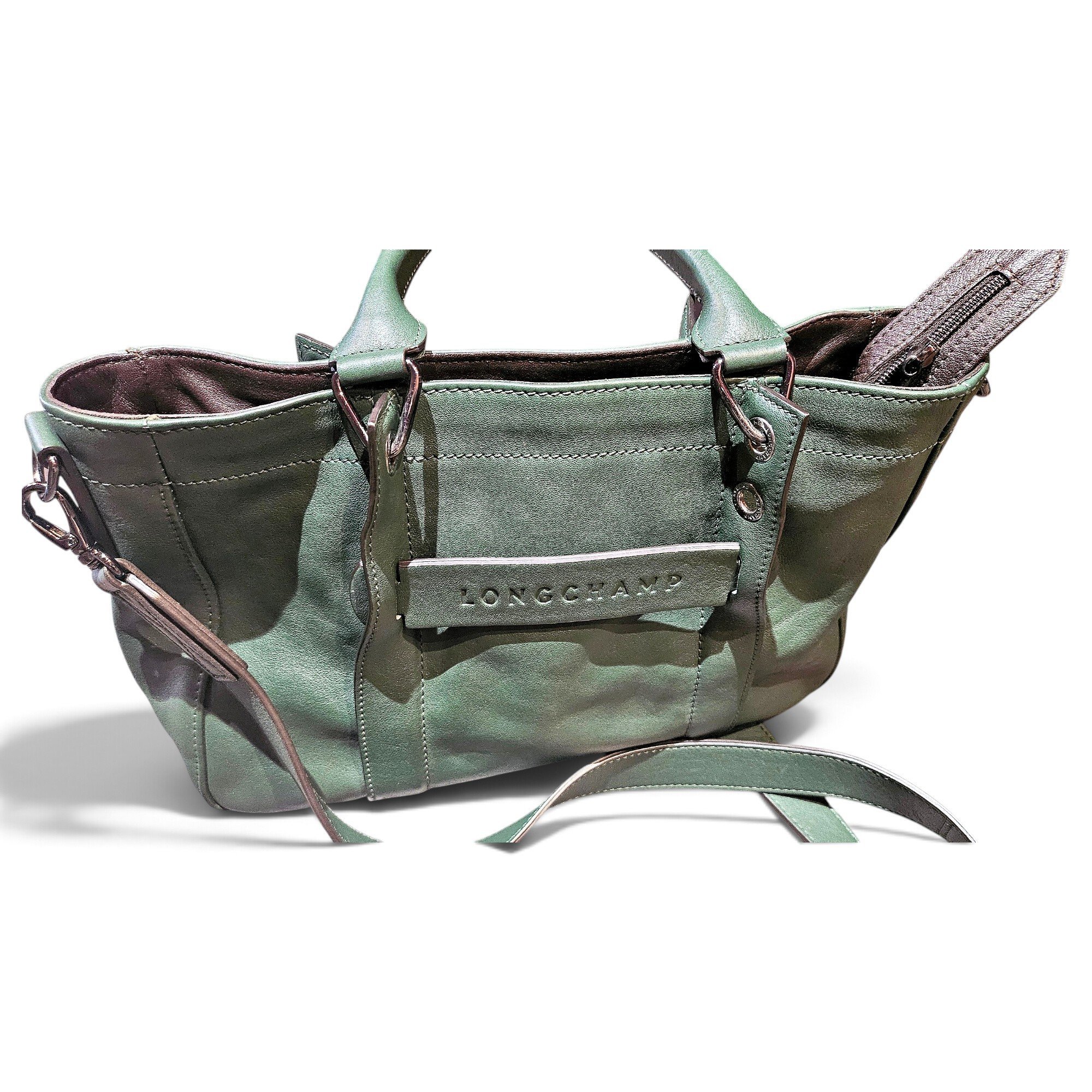 3D leather handbag