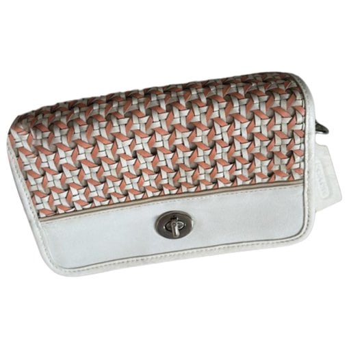 Leather clutch bag