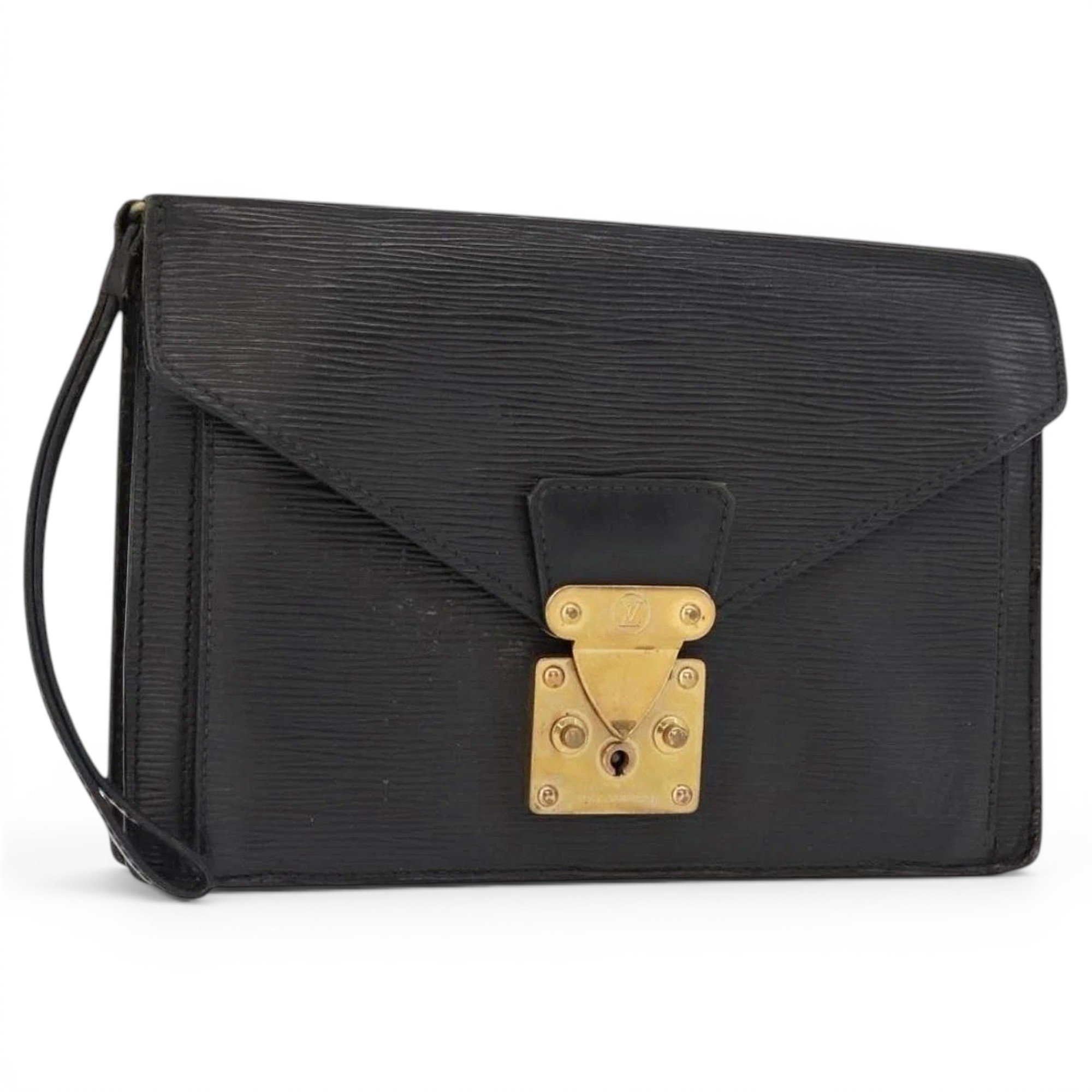 Leather clutch bag