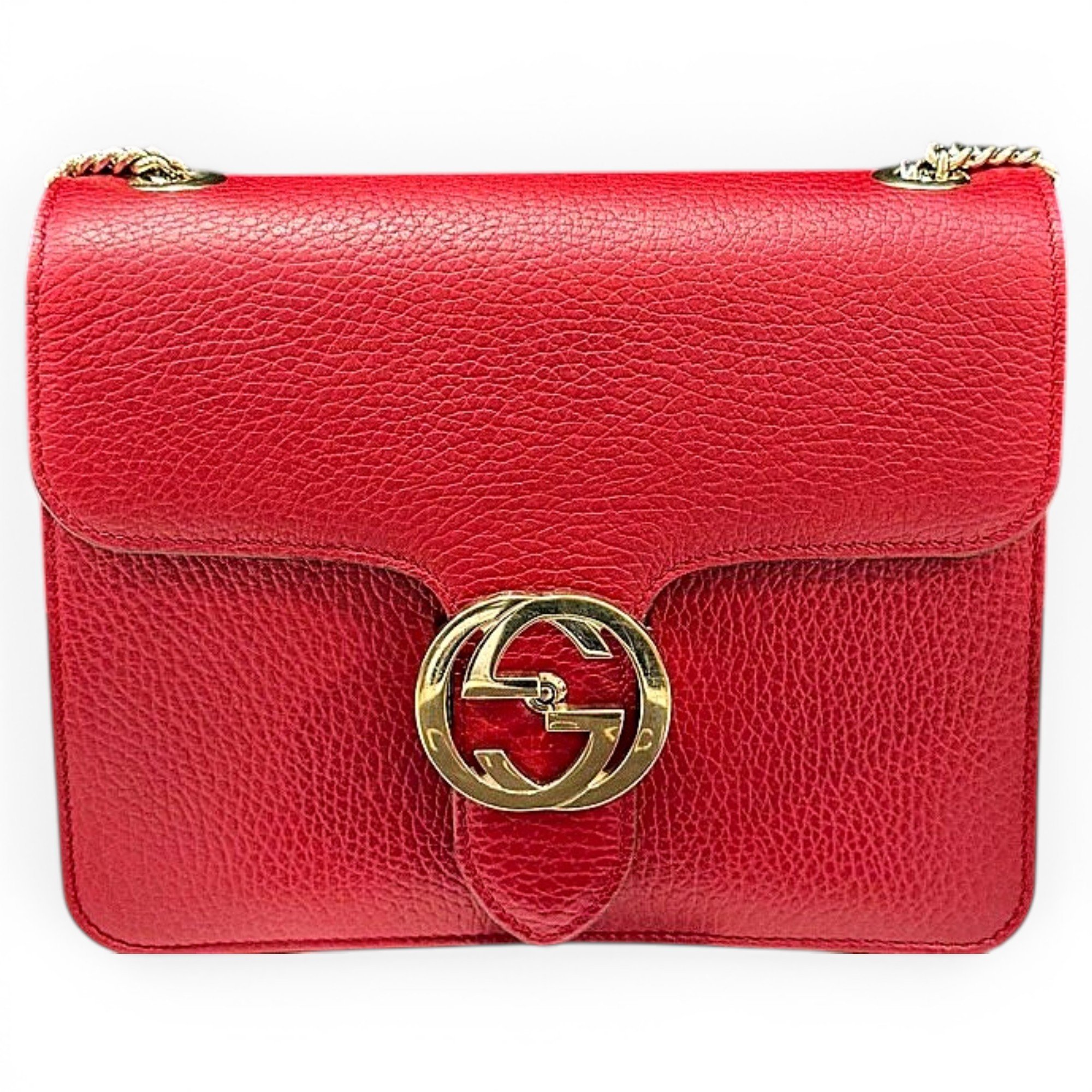 GG Ring leather handbag