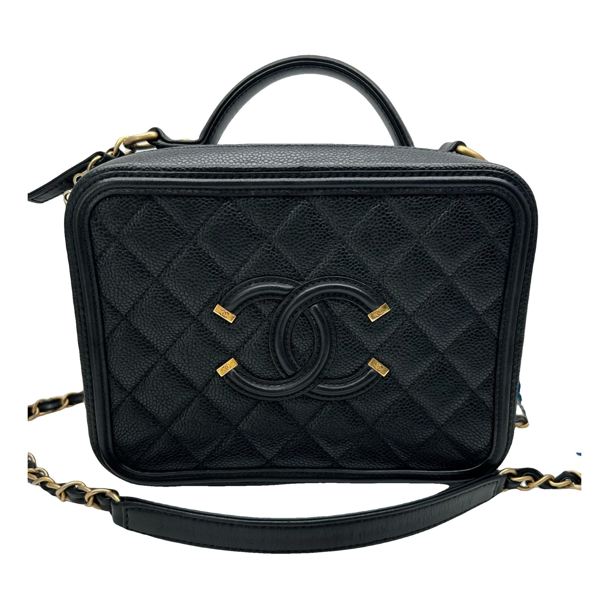 Vanity leather handbag