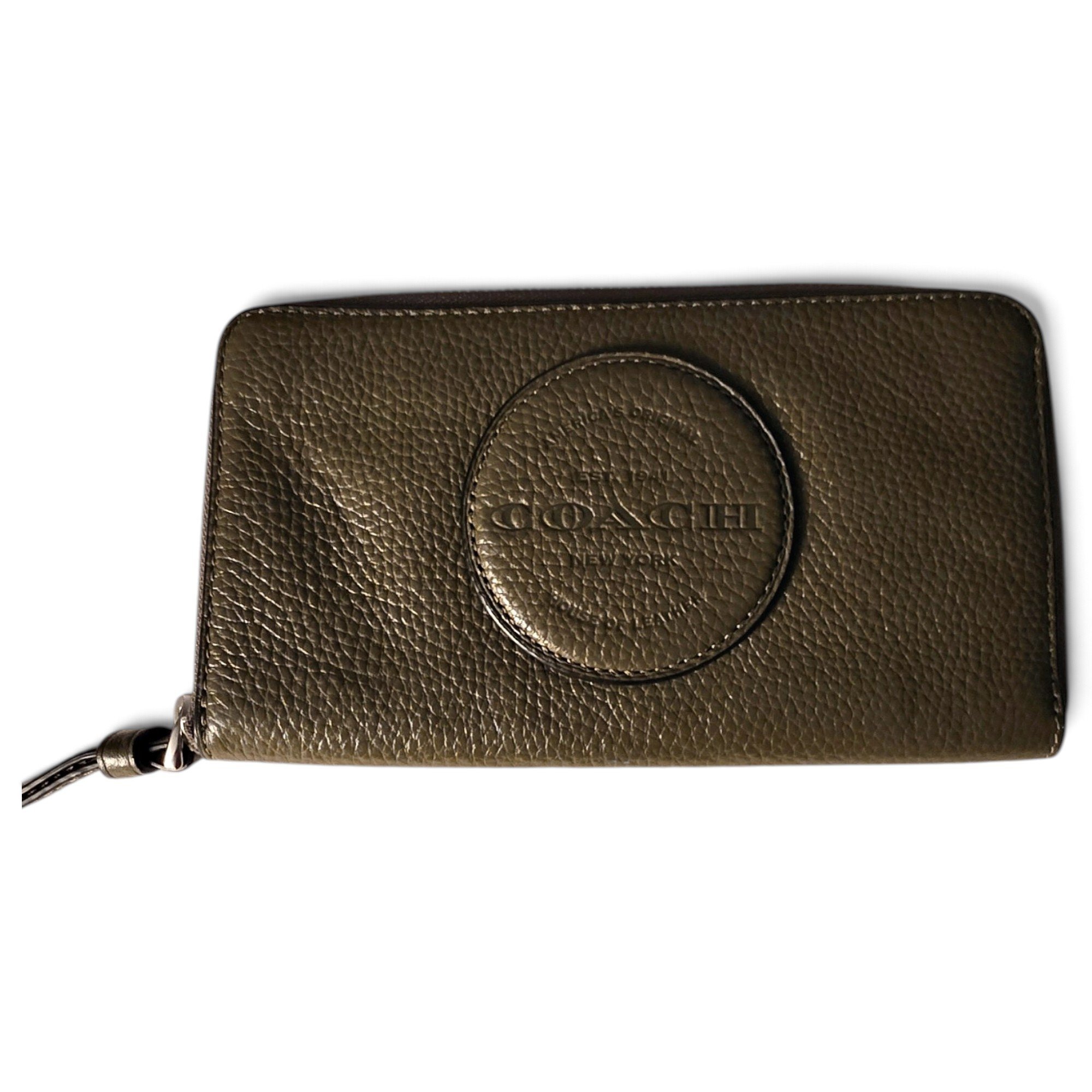 Leather clutch bag