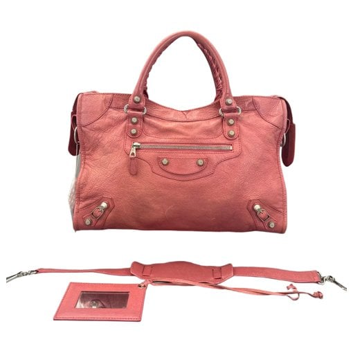 City leather handbag