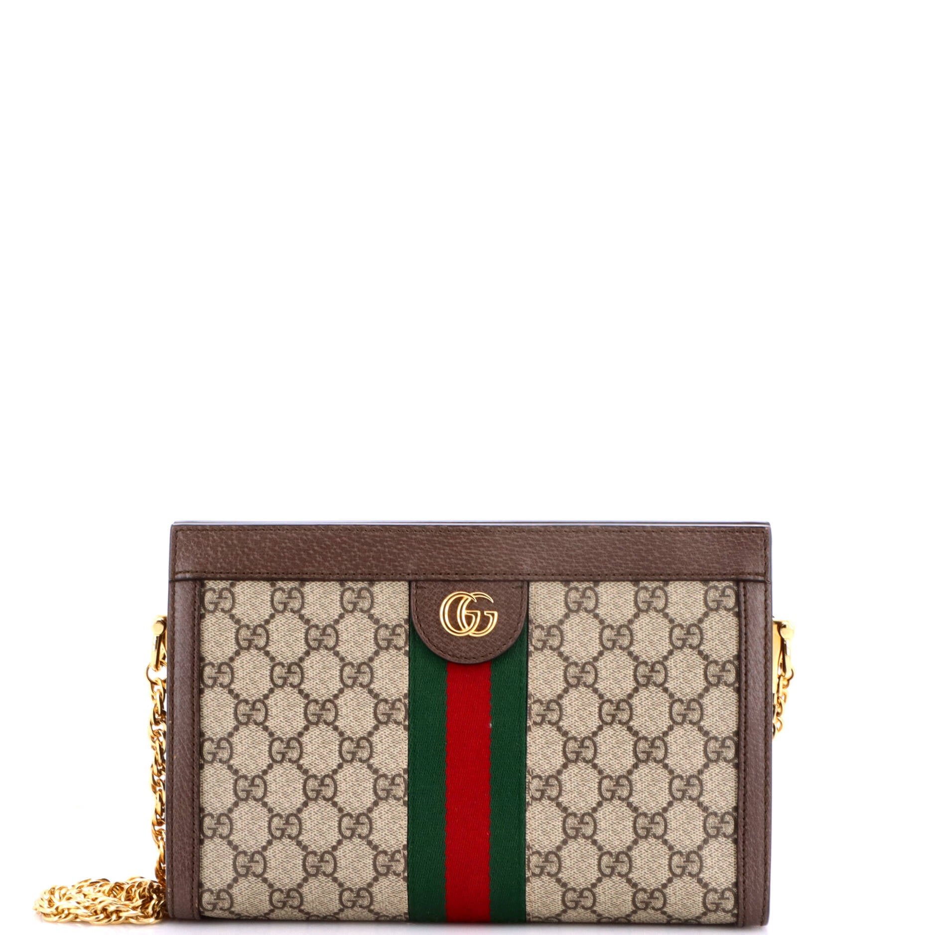Ophidia Chain Shoulder Bag GG Coated Canvas Small