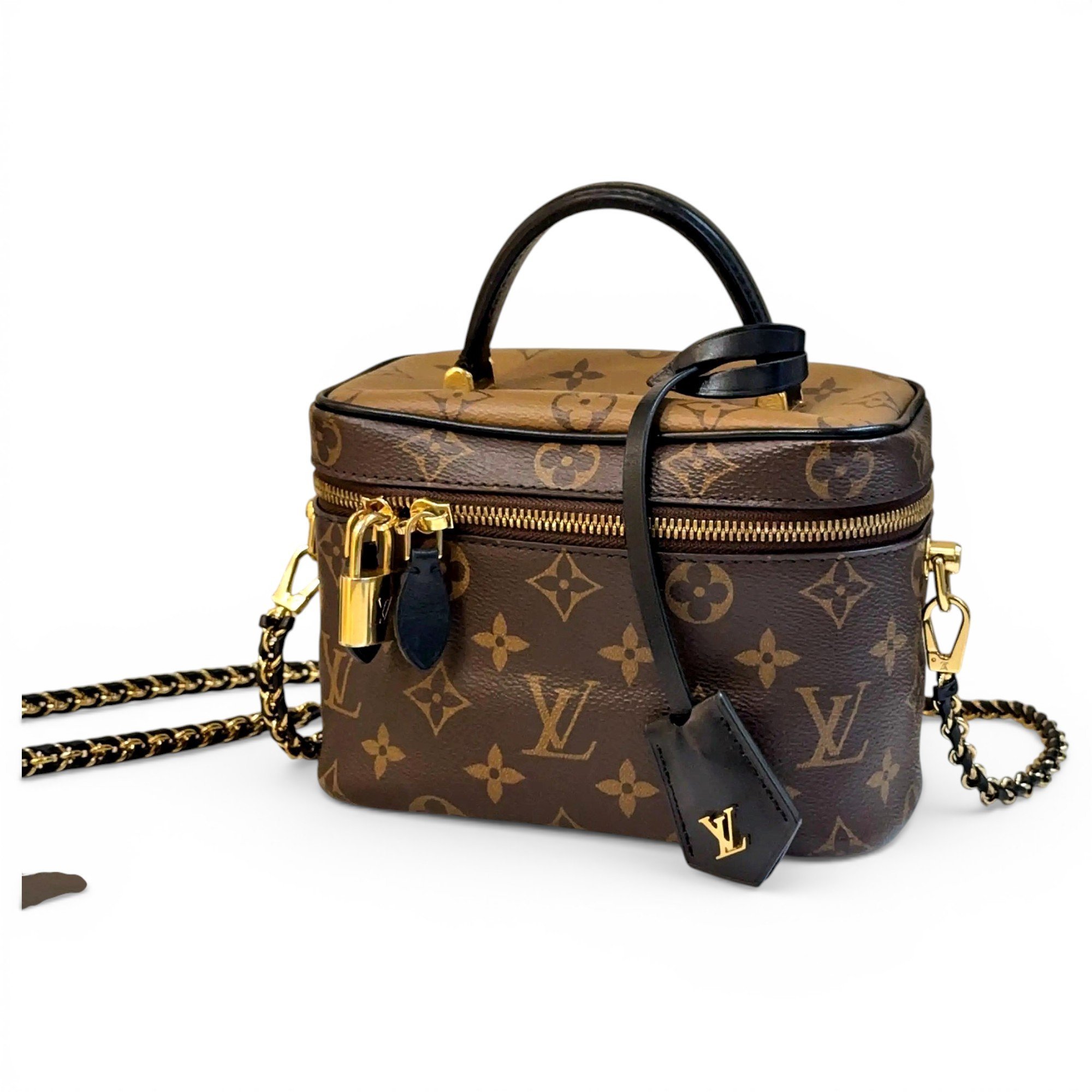 Vanity leather handbag
