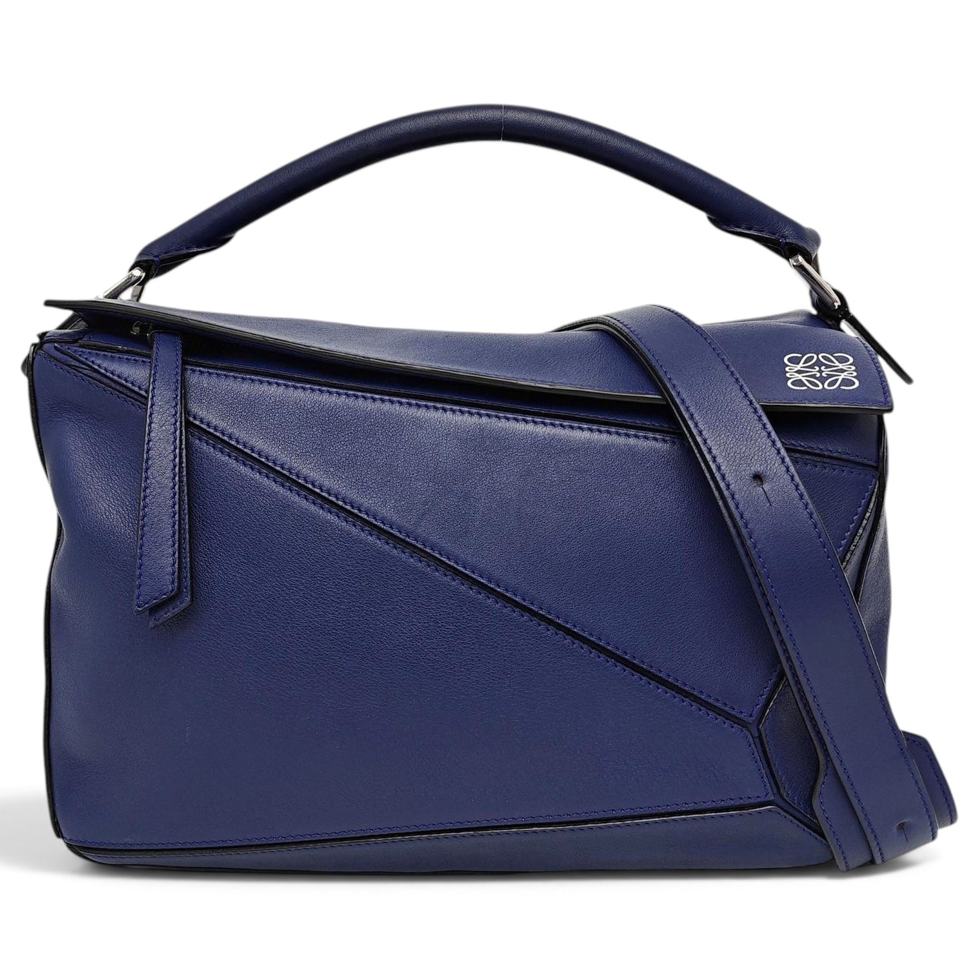 Puzzle leather handbag