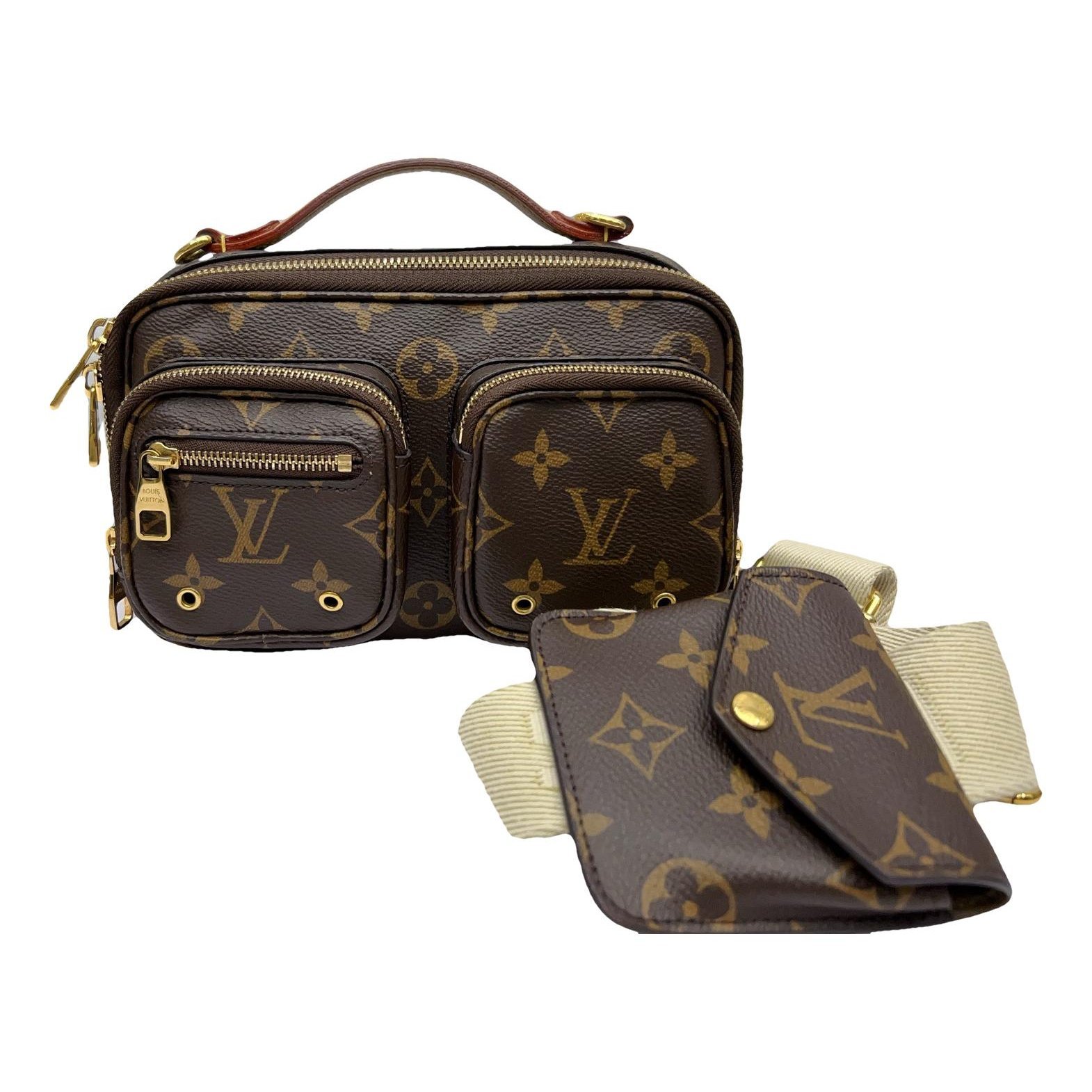 Croisé Utility leather handbag