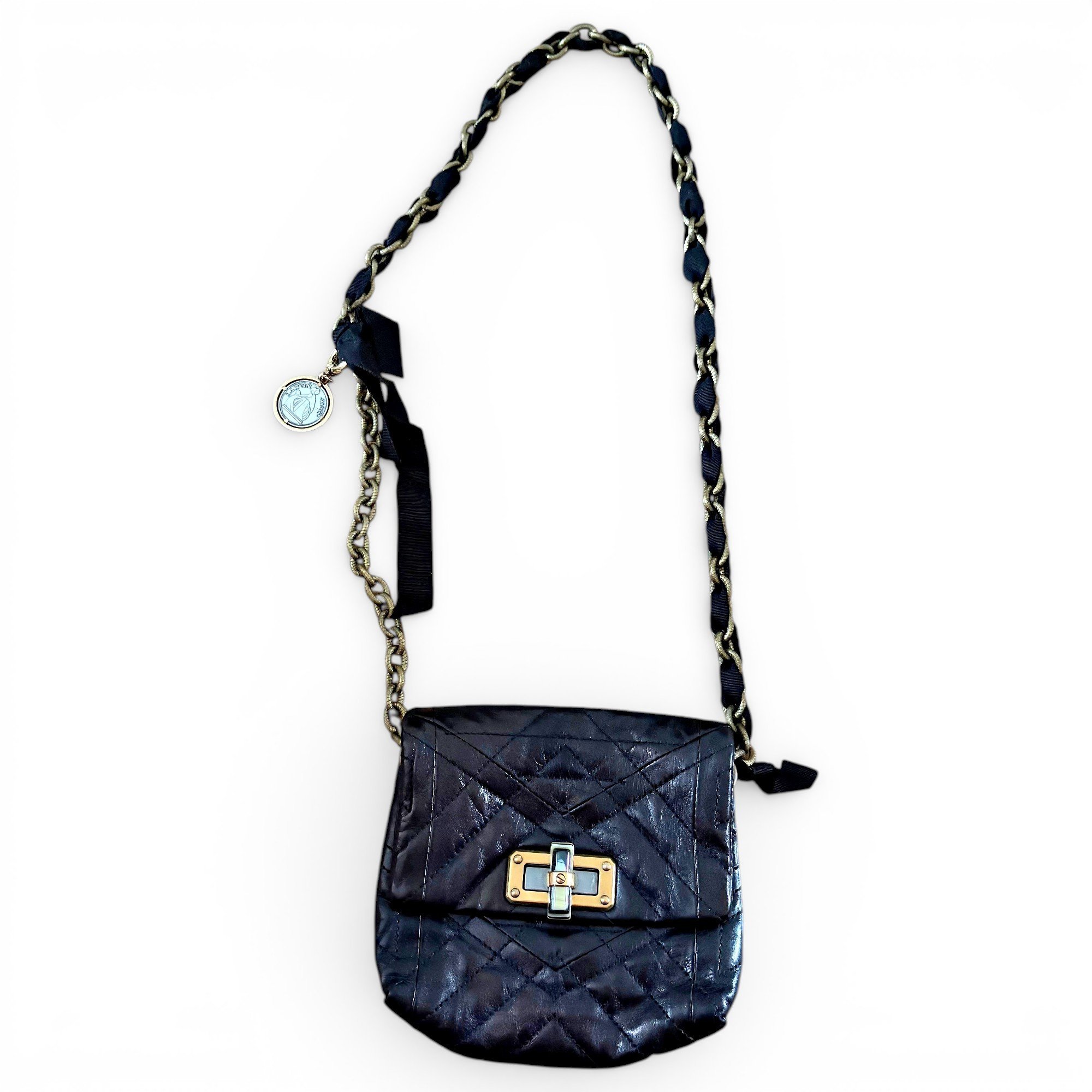 Happy leather crossbody bag