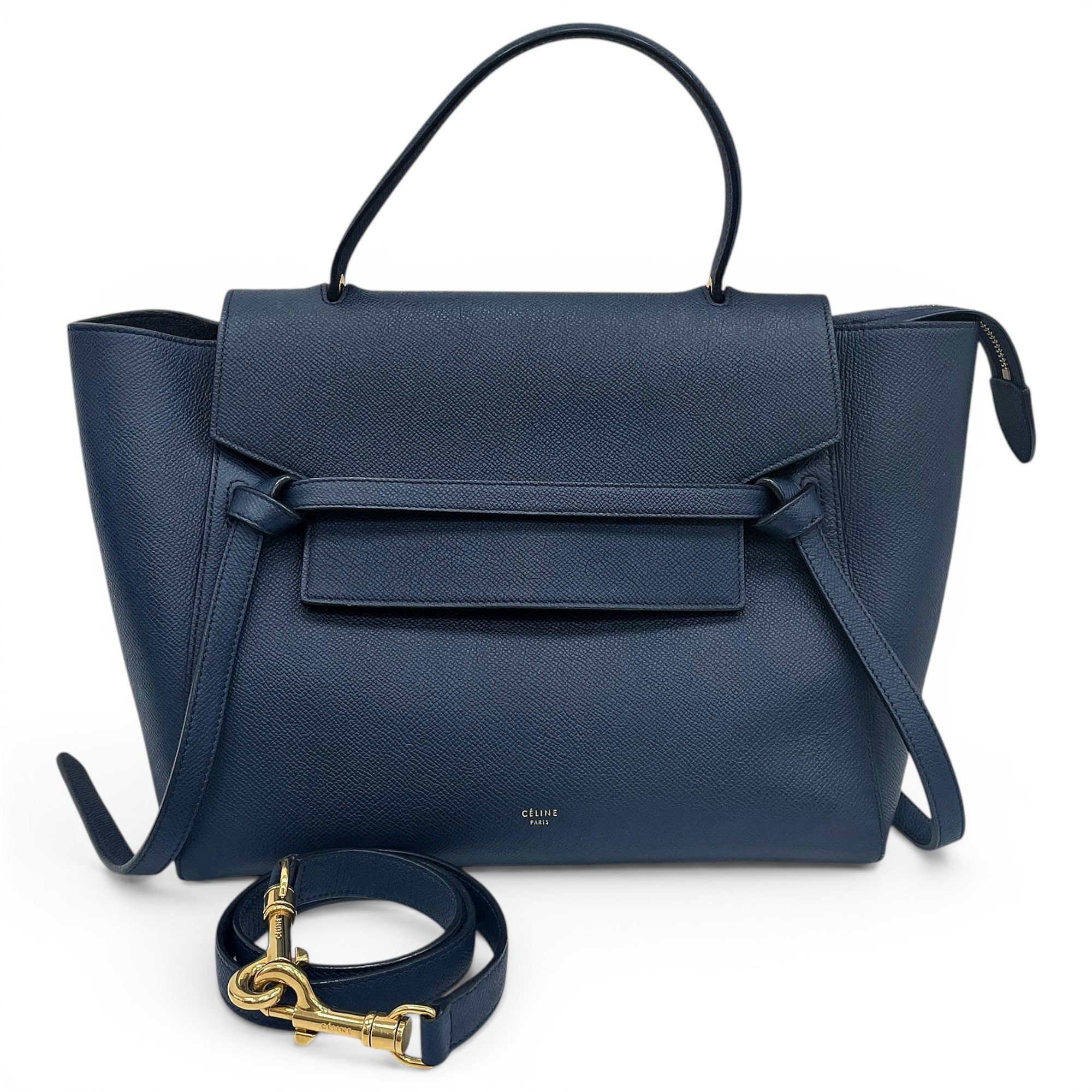 Belt leather handbag