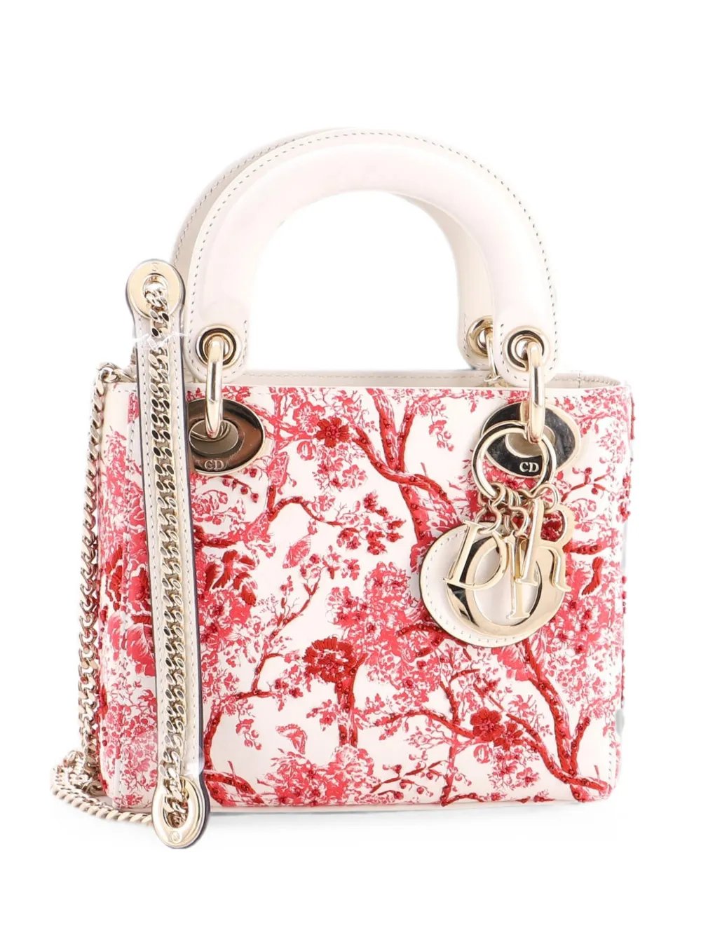 Lady Dior Chain Bag Embroidered Calfskin Mini satchel