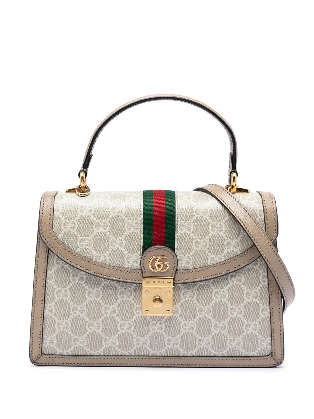 2016-2026 Small GG Canvas Web Ophidia Top Handle Flap satchel
