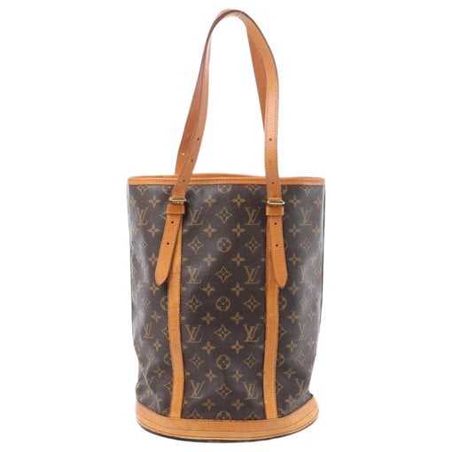 Bucket leather handbag