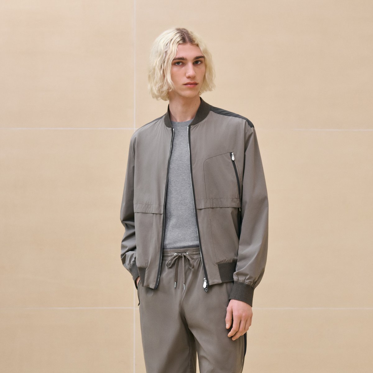 Sport capsule rib-trim jacket