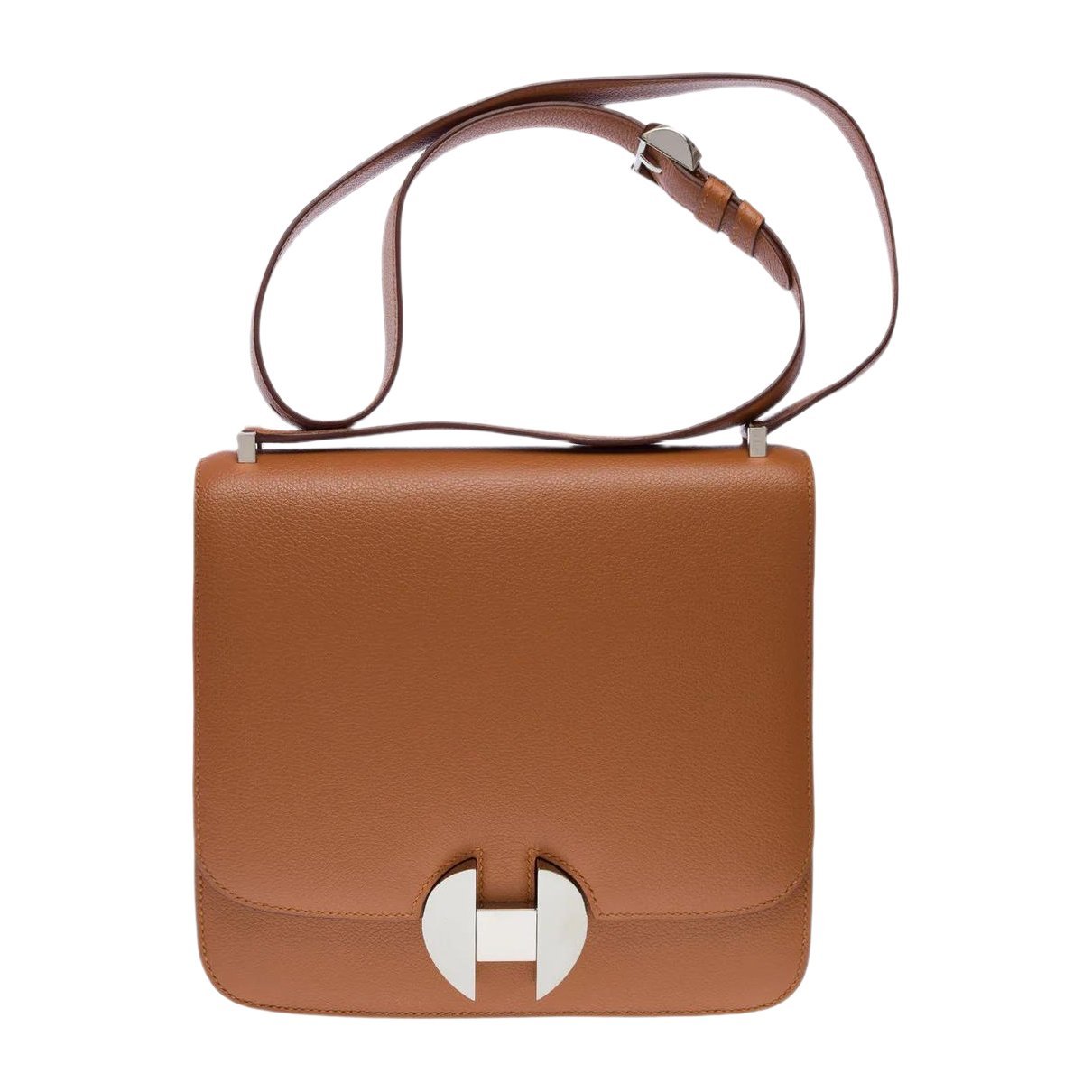 Hermes 2002 Handbag Gold Evercolor Leather 2002