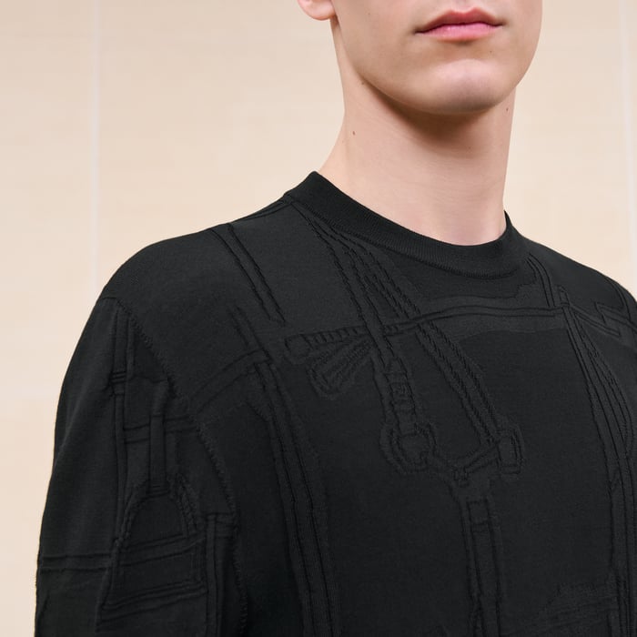 Noir "Jeu De Points Harnais" Crewneck Sweater