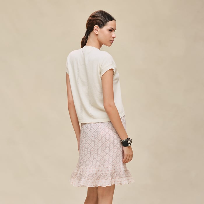 Blanc Naturel Short-sleeve Sweater