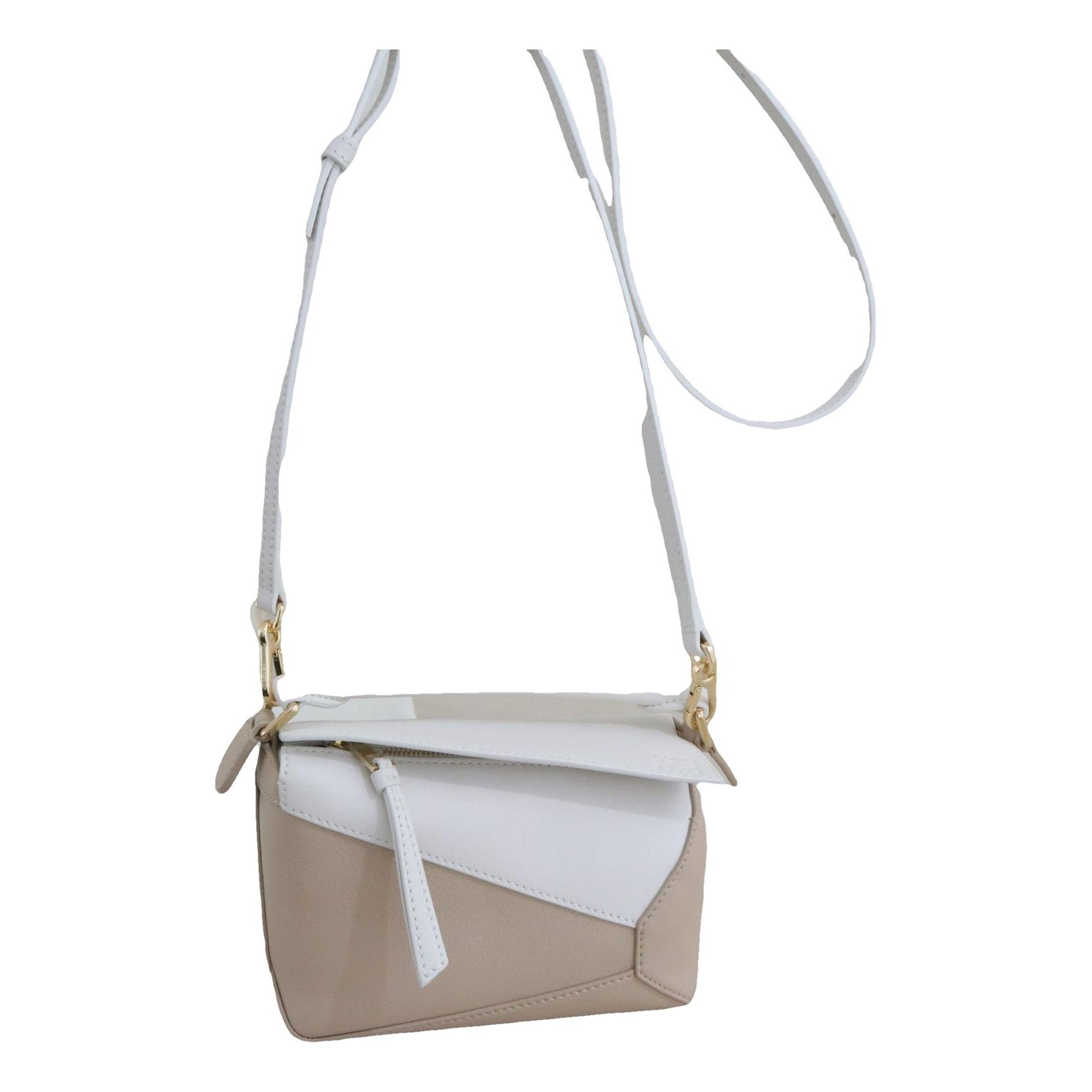 Puzzle leather handbag