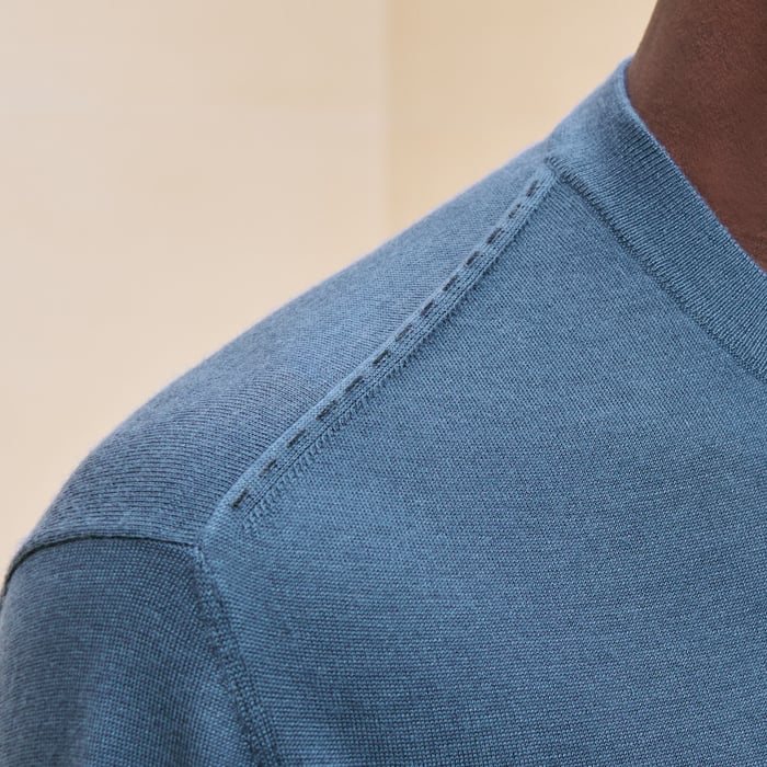 Bleu Turquin "Coutures Inversees" Crewneck Sweater