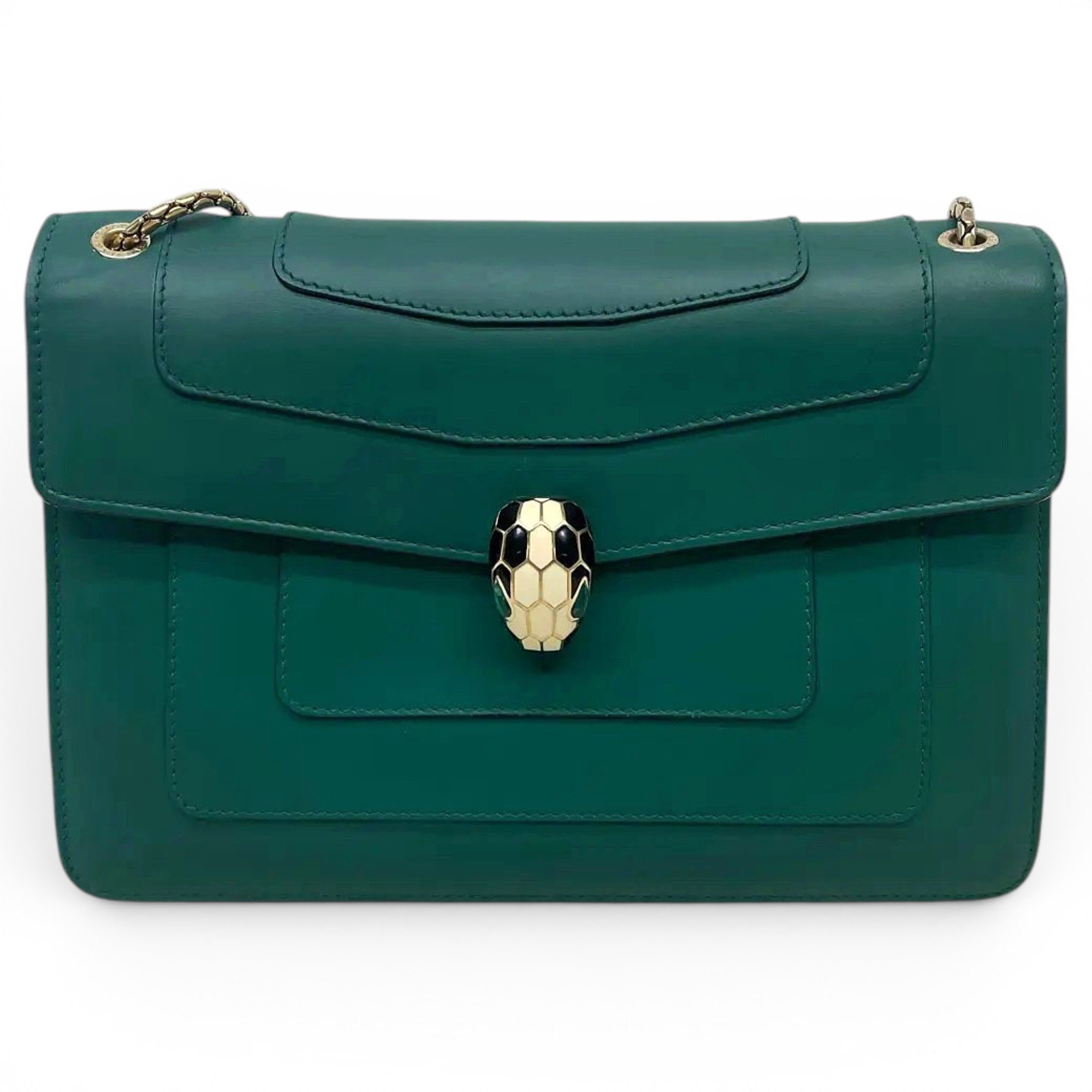 Serpenti leather handbag