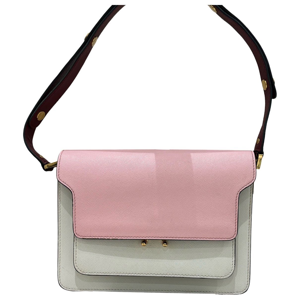 Trunk leather crossbody bag