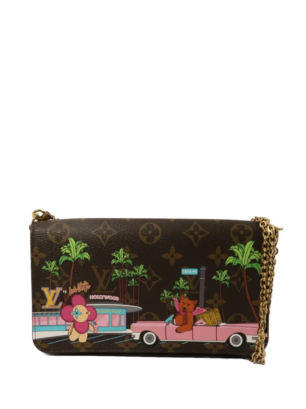 Hollywood Xmas Felicie Monogram canvas shoulder bag