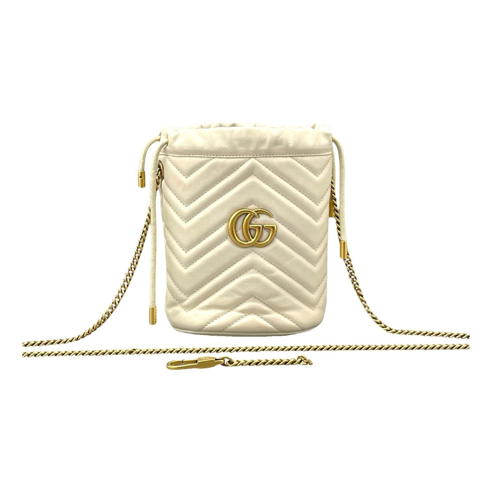 GG Marmont Chain Bucket leather crossbody bag
