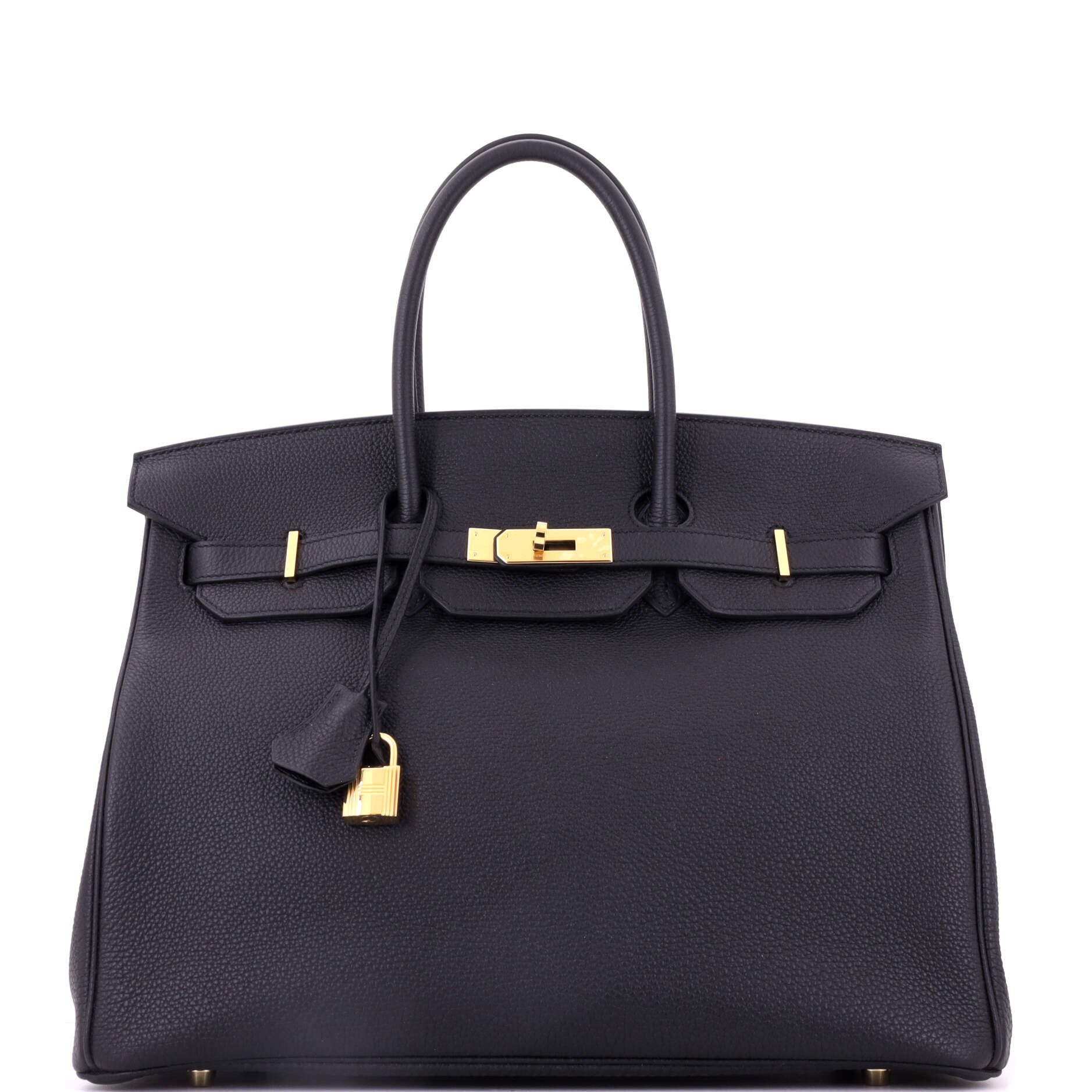 Birkin Handbag Noir Togo with Gold Hardware 35