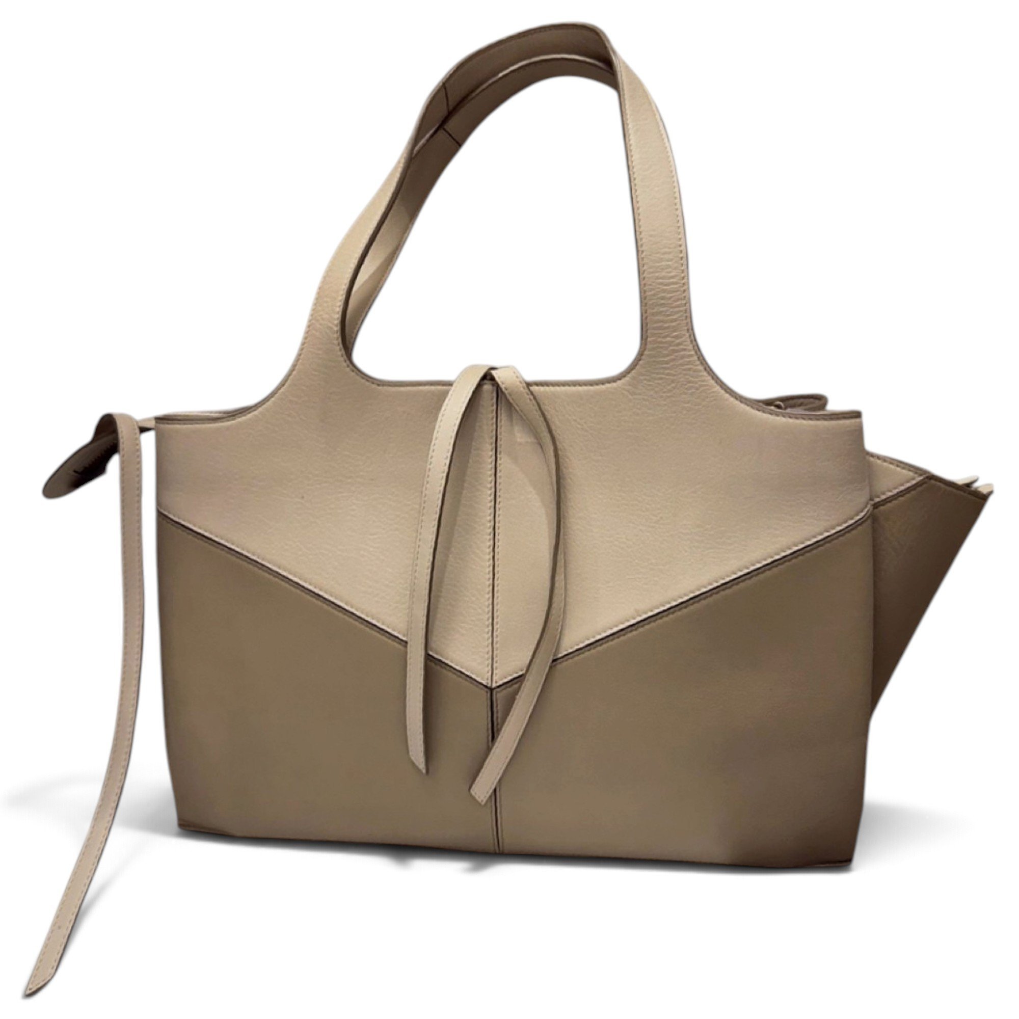Tri-Fold leather tote