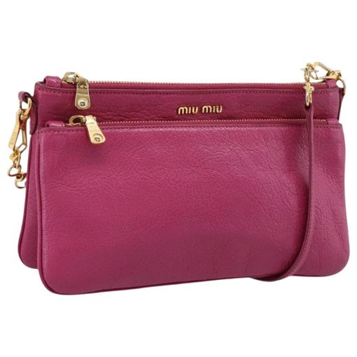Madras leather crossbody bag