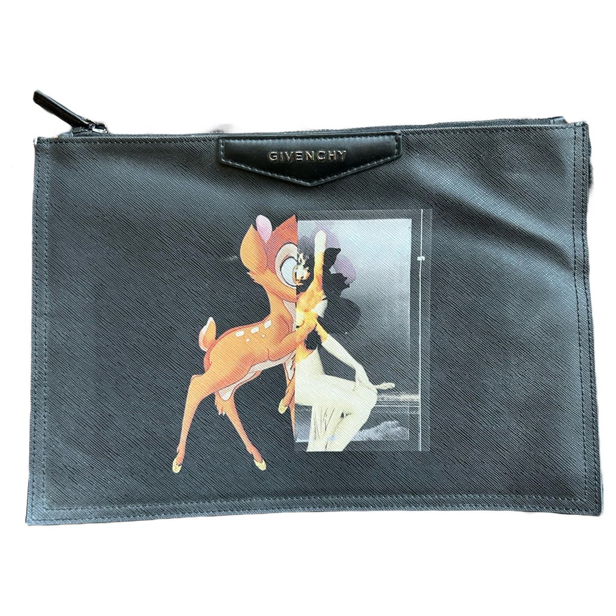 Leather clutch bag