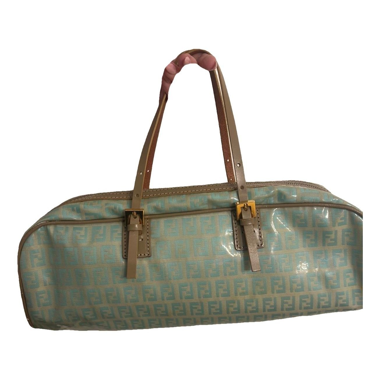 Patent leather handbag
