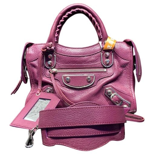 City leather handbag