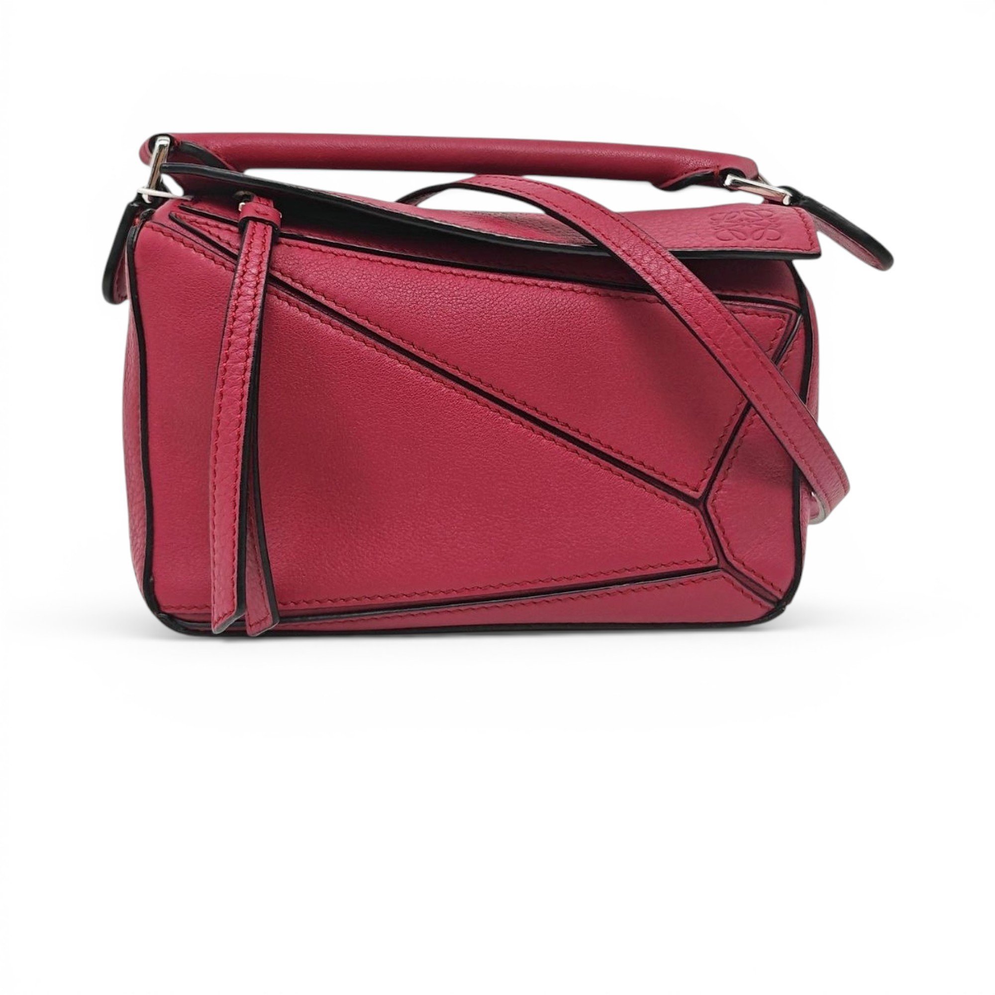 Puzzle leather handbag