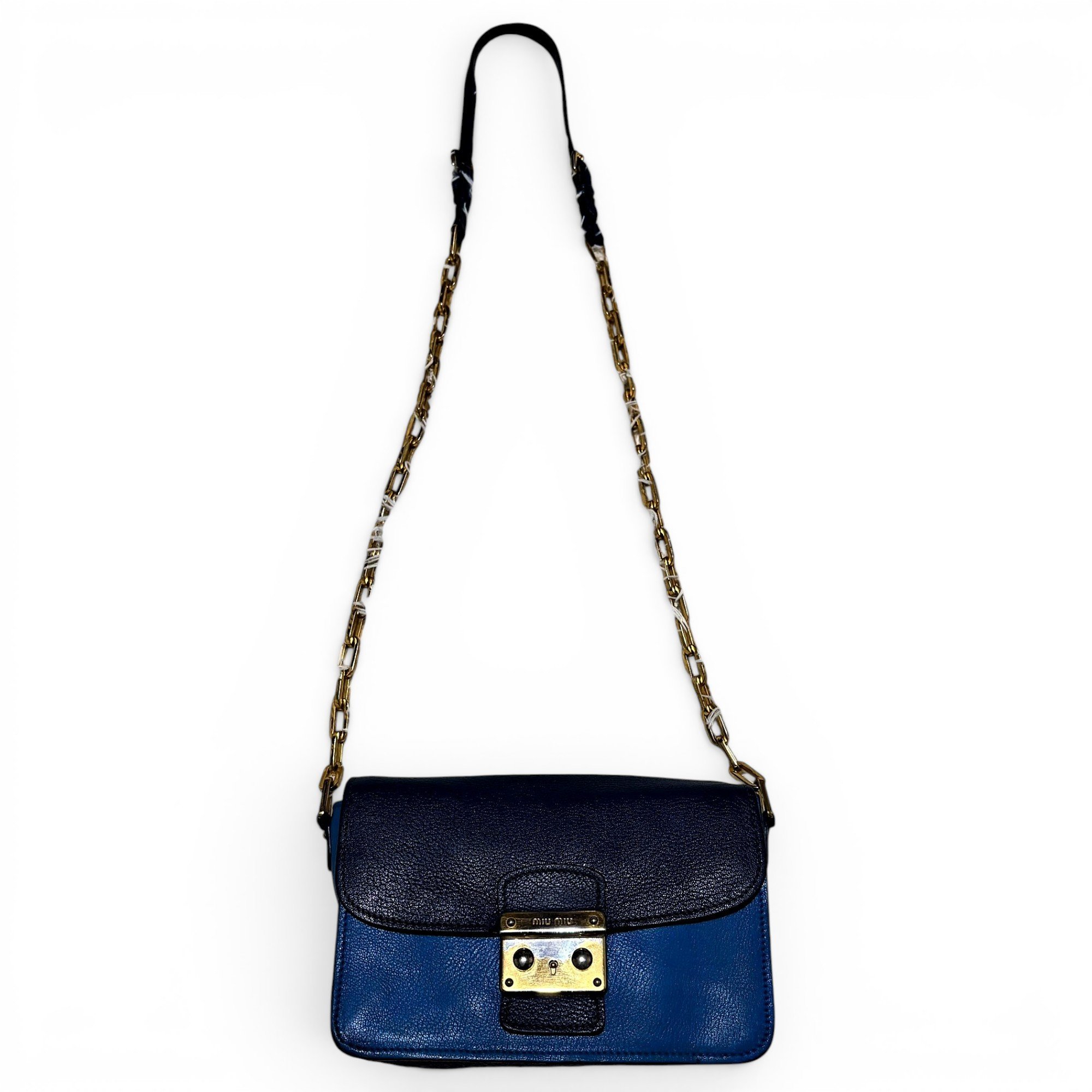 Madras leather crossbody bag