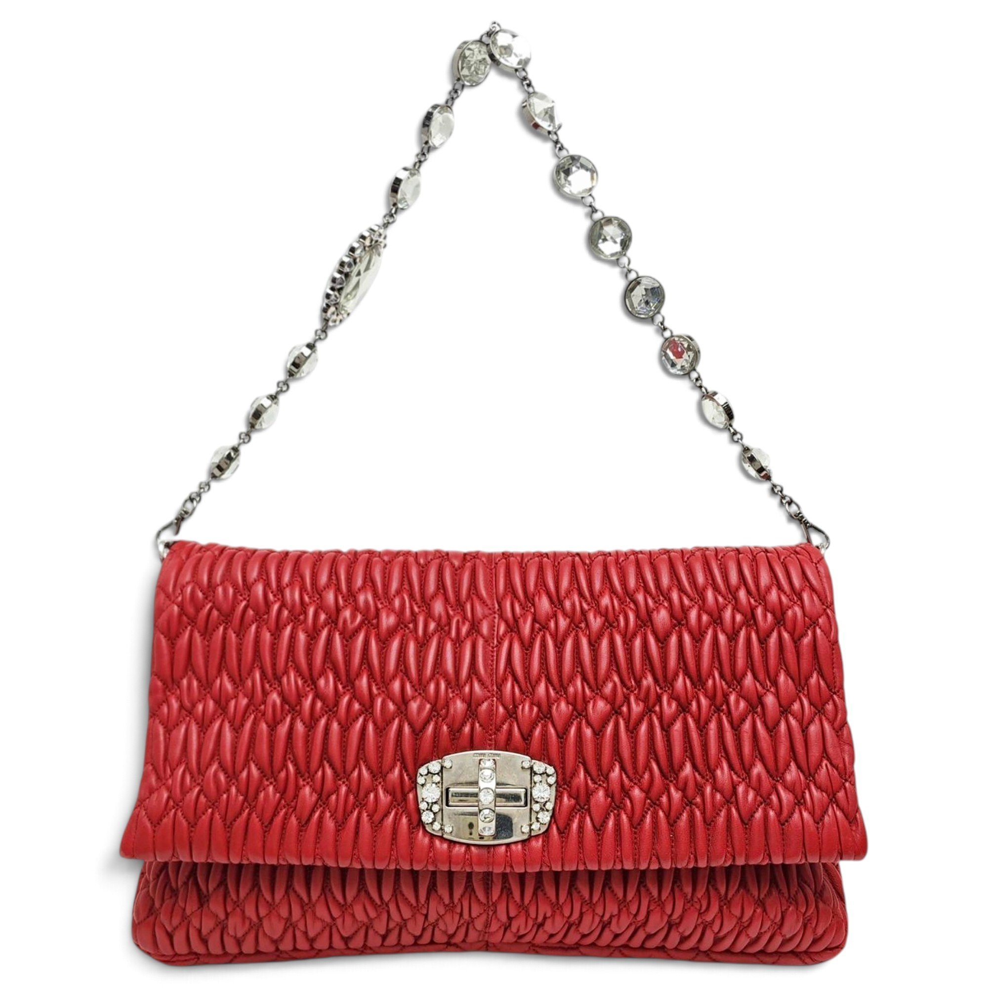 Miu Miu Miu Crystal leather handbag