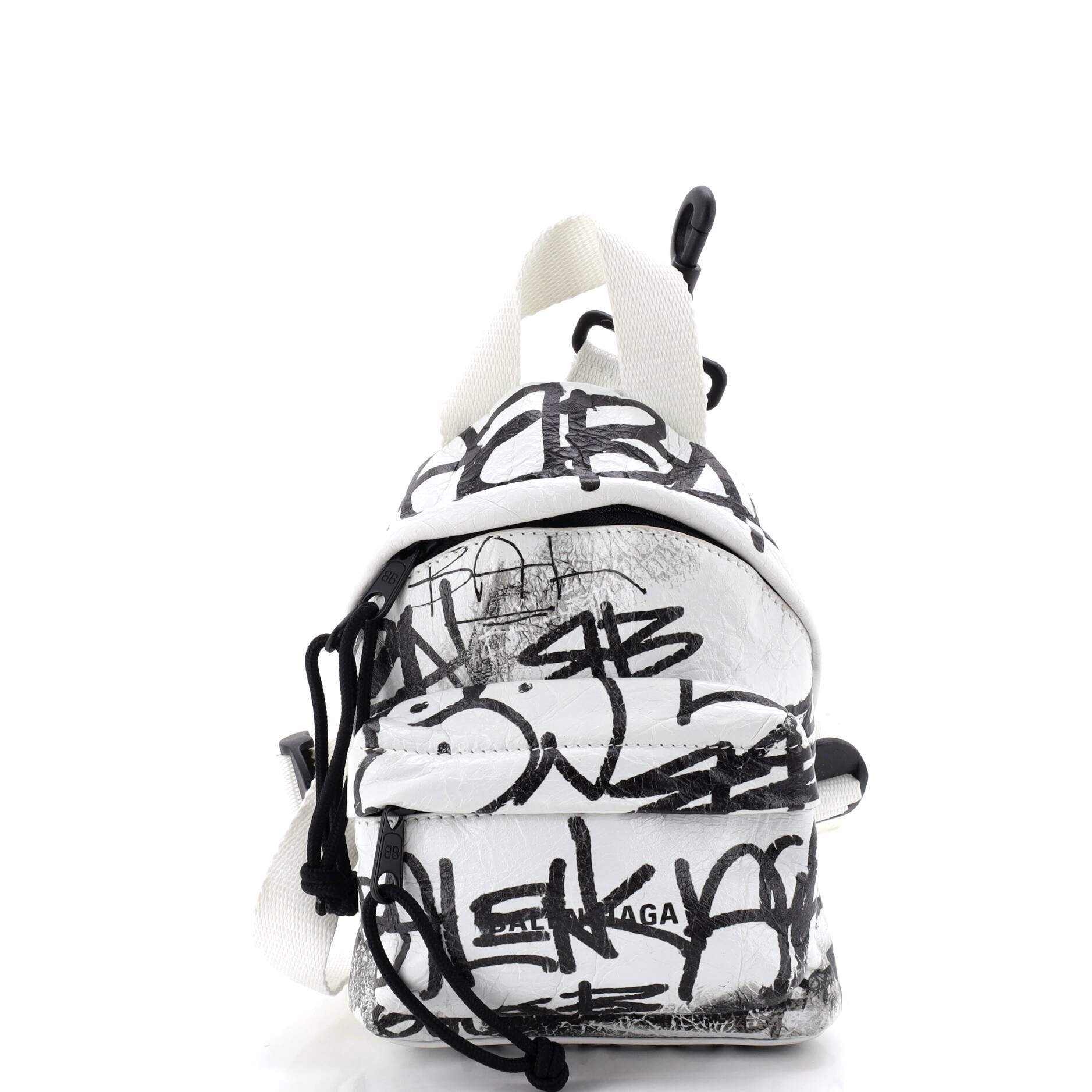 Balenciaga Explorer Graffiti Backpack Leather Mini