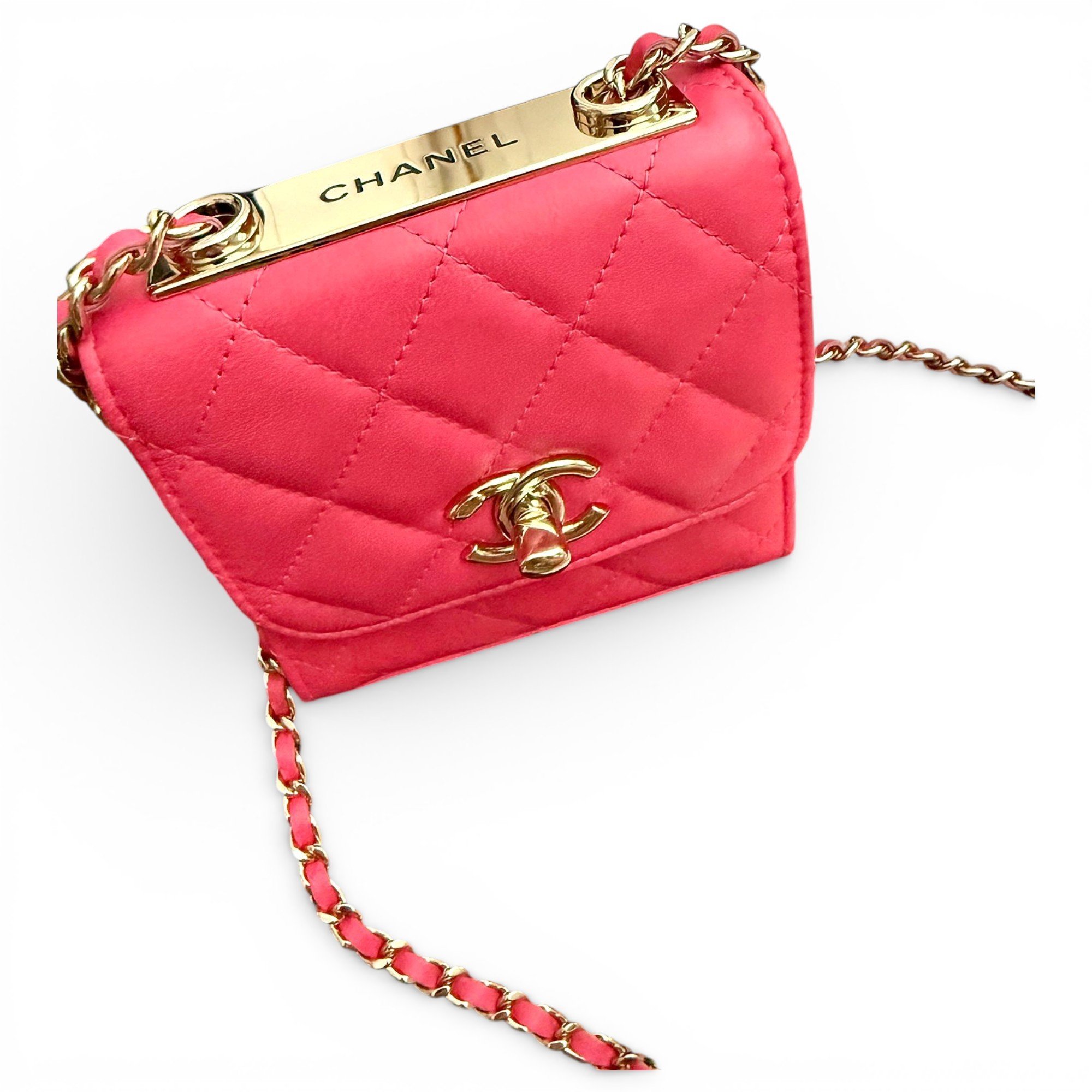 Trendy CC leather handbag