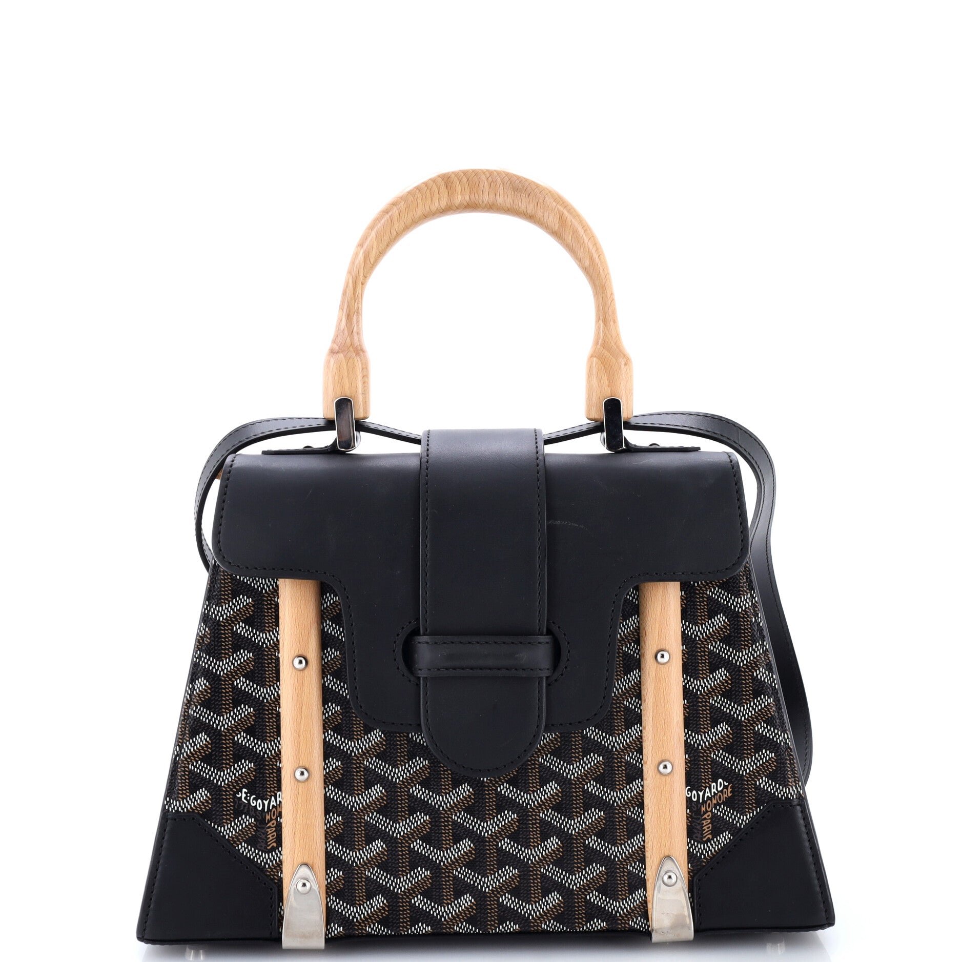 Saigon Top Handle Bag Coated Canvas with Leather PM